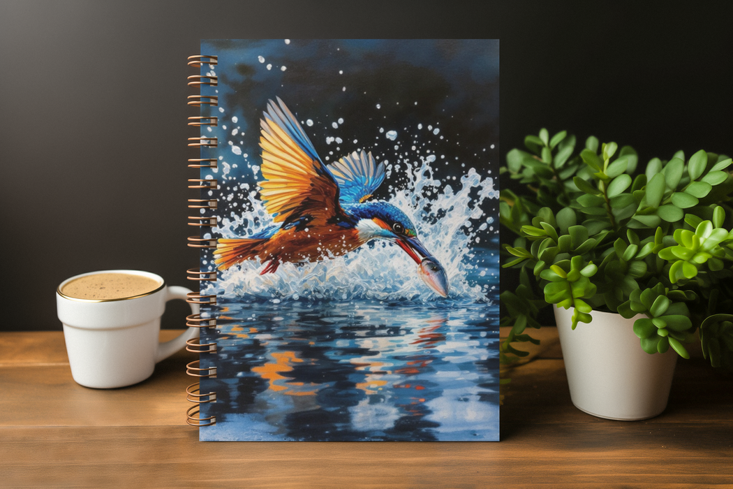 NEW Kingfisher Diving A5 Lined Notebook