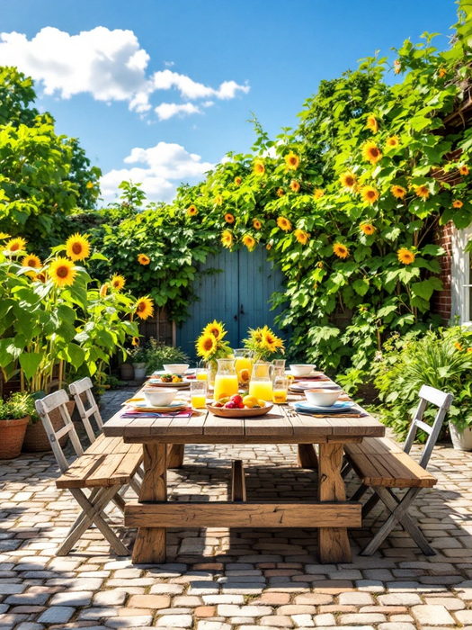 Outside Reclaimed Garden Table