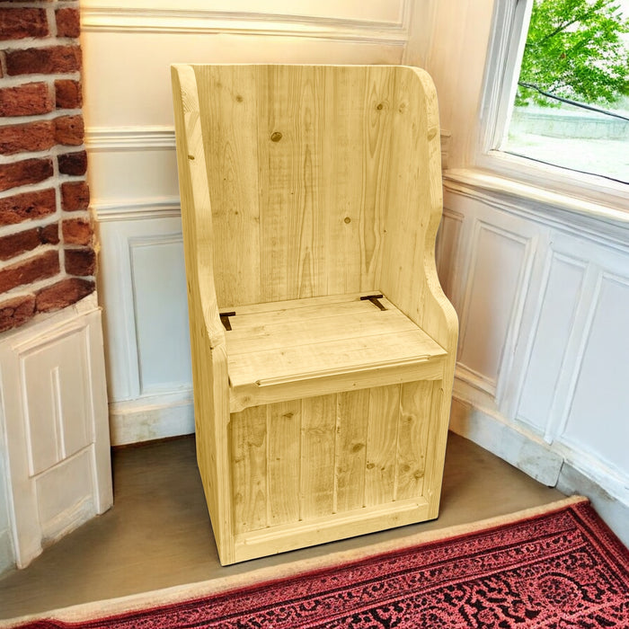 Reclaimed Industrial Bishop Bench and Storage Solution