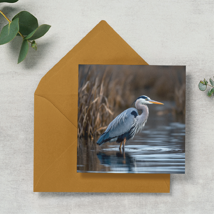 Heron Rippling in the lake