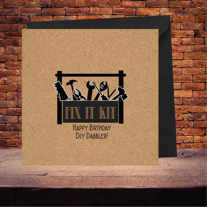 DIY Dabbler Fix It Art Greetings Card