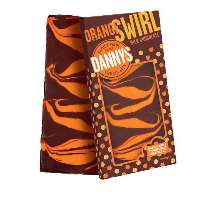 Orange Swirl Chocolate Bars