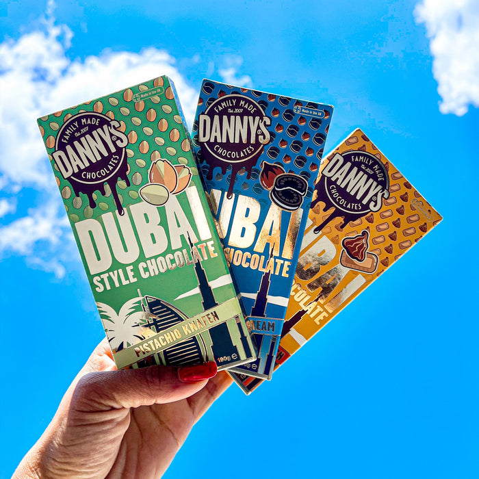 Dubai Hazelnut Cookie Cream 190g Chocolate Bars
