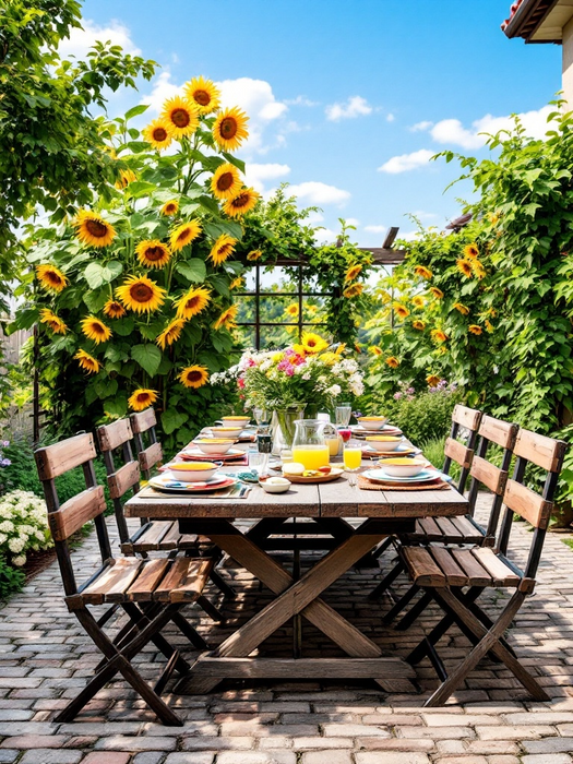 Outside Reclaimed Garden Table