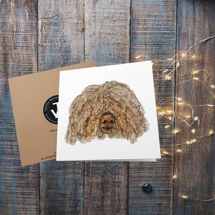 Spanish Water Dog Greetings Card