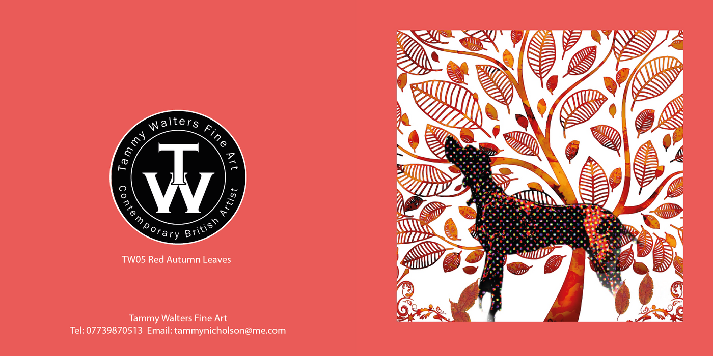 Red Autumn Leaves Greeting Cards