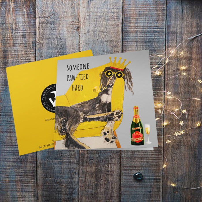 Someone Paw-Tied Hard Greeting Card