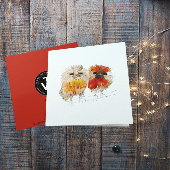 Two Owls Greetings Card