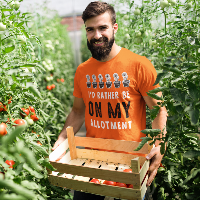 I'd rather be on my allotment, Gardening Humour T-shirt